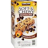 Kirkland Chewy Granola Bars Chocolate Chip, 60 ct Net WT 60 X 0.85 oz (24g) Bars, Net WT 51 oz (1.44kg)