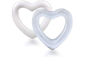 Blublu Park Inflatable Heart Pool Float, Sweet Love Swim Rings Float Loungers Tube for Summer Water Fun Beach Party Toys for Kids, Adults