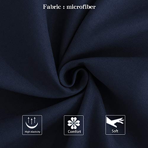 NTBAY 2 Pack Satin Zippered Toddler Pillowcases, Super Soft Luxury and Silky Baby Travel Pillow Covers, 13 x 18 Inches, Navy Blue