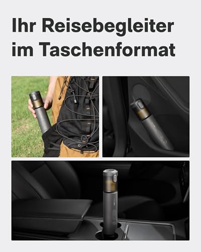 HOTO Handstaubsauger Auto, 4-in-1-Akku-Staubstaubsauger mit 20000 Pa Starker Saugkraft, Elektrischer Druckluft-Staubsammler, Mini Staubsauger für Auto, Schreibtisch, Computer, Tastatur, Büroreinigung