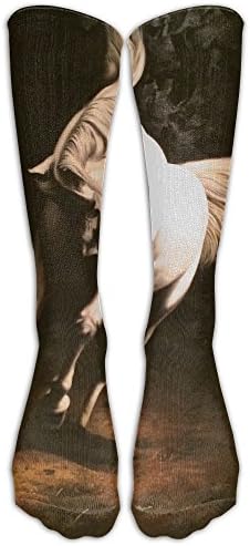 Yuelu Women&Men Painting Of Arabian Horse Below Knee Socks Athletic Sports Tube Stockings
