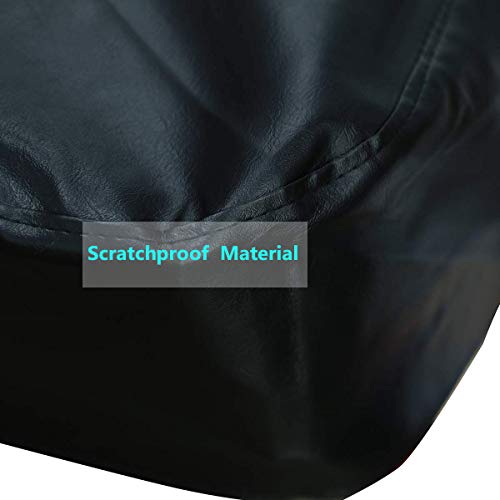 iiSPORT Leatherette Pool Table Cover, 8-Foot Heavy Duty Billiard Game Table Dust Storage Cover - Black