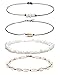 DB DUOBAO Shell Pearl Choker Necklace for Women Hawaiian Seashell Pearls Choker Necklace Adjustable Cord Necklace Set (Black)