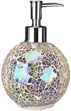 Eovsea 1 PCS Crystal Glass Soap and Lotion Dispenser Pump for Kitchen or Bathroom Countertop 3 Color