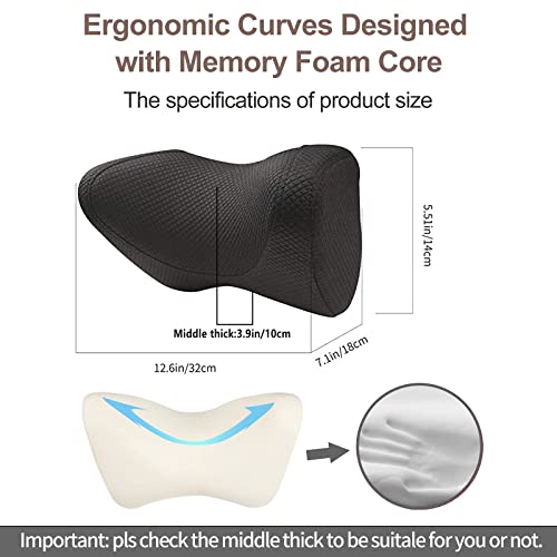 Car Neck Pillows with Resilient Memory Foam,Automotive Seat Cushions of