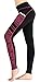 EAST HONG Women's Yoga Leggings Exercise Workout Pants Gym Tights (M, Black/Rose)