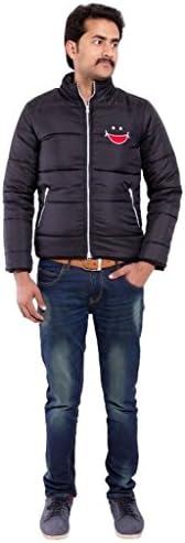 Wardtrobe Men's Quilted Taffeta Jaket With Embroided Pocket XL Black