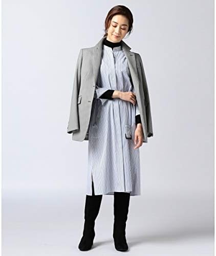 Amazon Co Jp 23区 Nijyusanku 洗える Canclini ファインシャーティング シャツワンピース ダルブルー系1 40 服 ファッション小物