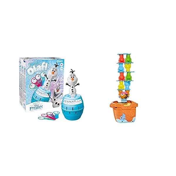 TOMY-games-Pop-Up-Olaf-Childrens-Action-Board-Game-Pile-Up-Pirates-Stacking-Game-Childrens-Action-Board-Game-Family-Preschool-Kids-Game-Action-Game-for-Children-5-6-7-8-Year-Old TOMY games Pop Up Olaf Children's Action Board Game, Family & Preschool Kids Game, Action Game for Children