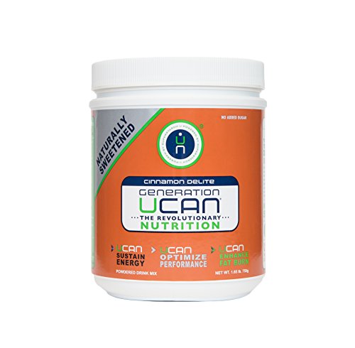 Generation UCAN SuperStarch Energy Drink Mix Tub, Cinnamon Delite, No Added Sugar, Gluten-Free, Naturally Sweetened, Vegan, 26.5 Ounces, 30 Servings