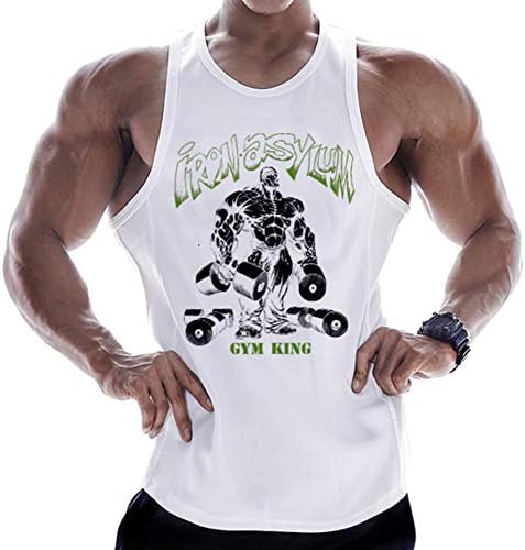 DSJJ Mens Gym Vest Muscle Sports Gym Sleeveless Tops for Bodybuilding Cross Fit Fitness Tank Top Sports vest