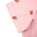 haoduoyi Women's Casual High Waist Strawberry Print Sweet Shirt Dress Pink S