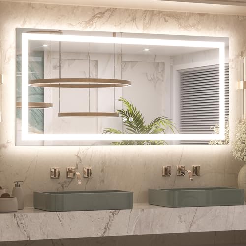 Keonjinn LED Bathroom Mirror 48 x 24 Inch