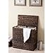 BirdRock Home Oversized Divided Hamper with Liners (Espresso) | Made of Natural Woven Abaca Fiber | Organize Laundry | Cut-Out Handles for Easy Transport | Includes 2 Machine Washable Canvas Liners
