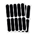 B REFLECTIVE, (2 Pack) 10 Retro Reflective Stickers kit, Night Visibility Safety, Universal Adhesive for Bike/Stroller/Buggy/Helmet/Motorbike/Scooter/Toys, 7 x 1,8 cm, Black primary