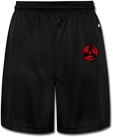 VOLTE Sharingan Eyes Japanese Comic Naruto Shippuden Breathable Athletic Tennis Men's Performance Shorts Sweatpants 3X