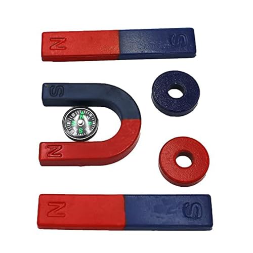 Magnets for Kids Classroom Students Education Science Experiment Kid Magnets Kit Set Including Bar/Ring/Horseshoe Magnets/Compass/Iron Filings
