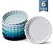 Sweese 509.003 Porcelain Round Ramekins for Baking, 6 Ounce Creme Brulee Dish, Set of 6, Cool Assorted Color