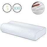 Memory Foam Pillow for Sleeping, Cervical Pillow for Neck Pain, Head and Neck Support for Back, Stomach, Side Sleepers, Orthopedic Contour Pillow, with Washable Pillowcase