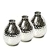 Hosley Set of 3 Metal Bud Vases - Your Choice of Colors. 4.5 Inch High. Ideal Accent Piece for Coffee and Side Tables as Well as Dried Floral Arrangements (1-Silver Finish)
