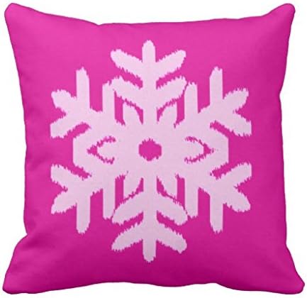 Amazon Co Jp Tesco イカットの雪片 明るい赤紫色および氷のピンク クッションカバー枕カバー ピローケース インテリア 45 45cm カバーのみ ホーム キッチン