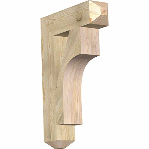 Ekena Millwork BKT06X24X36WTL04RDF Westlake Craftsman Rough Sawn Bracket, 6" Wi…