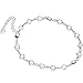Body Candy Handcrafted Clear Accent Adjustable Anklet Created with Swarovski Crystals