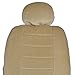 Fine Velvet Seat Covers for Car SUV Van - Durable Rich Velour Fabric Front Pair - Driver & Passenger (Beige)