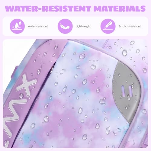 Amythe School Backpack Teenager Girl 46L, Grand Backpack School Girl Waterproof and Lightweight for Youth Girl, Purple