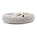 Best Friends by Sheri Luxury Faux Fur Donut Cuddler (23x23), Gray - Small Round Donut Cat and Dog Cushion Bed, Orthopedic Relief primary