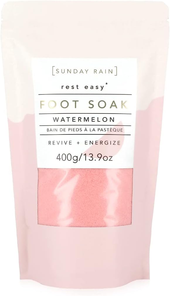 Sunday Rain Rest Easy Foot Soak, Vegan Cruelty-Free Watermelon Fragrance 400g