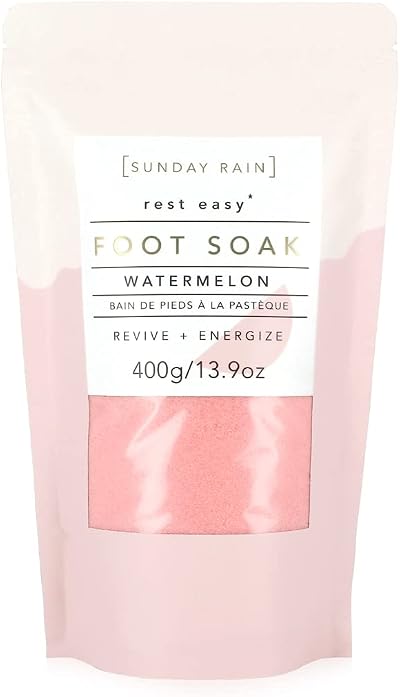 Sunday Rain Rest Easy Foot Soak, Vegan Cruelty-Free Watermelon Fragrance 400g