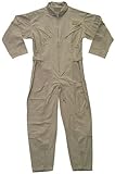 US Air Force Style Military Camouflage Flight Suit Coveralls (Khaki, Small)