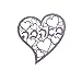 Die Cut Lace Heart with Hebrew Words