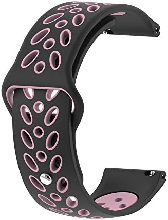 Replacement Silicone Band Strap, Soft Double Color Wrist Watch Bracelet for Huami Amazfit Bip Watch (E)