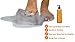 SHOWER FOOT SCRUBBER BATH BRUSH + FEET MASSAGE CLEAN SCRUB WASH EXFOLIATING WITH FLOOR SUCTION + STIMULATE REJUVENATE REFLEXOLOGY SILK WHITE GRAY BY GoJT
