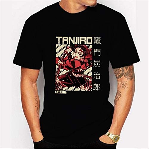 Amazon Kimetsuませんyaiba Tシャツアニメメンズシャツストリートブラックコットンtシャツ夏特大男性tシャツ ユニセックスプラスサイズのtシャツトップ Tシャツ カットソー 通販