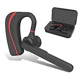 Bluetooth Headset, Wireless Earpiece for Cell Phones, in-Ear Piece Hands Free Earphones Headphone Car Speakerphones Kits w/Mic, Noise Cancelling for Driving