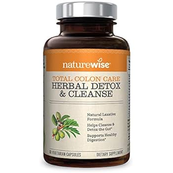 Naturewise Herbal Detox Cleanse Laxative Supplements Natural Colon Cleanser Herb Fiber Blend For Constipation Relief Toxin Rid Gut Health