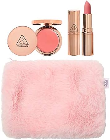 Amazon 3ｃｅ スリーコンセプトアイズ ピンクキャンディフロスセット 限定品 リップ ファーポーチ 3concept Eyes 3concept Eyes 口紅 通販