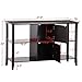 Yaheetech 3 Tier Solid Wood Buffet/Sideboard Table Console Sofa Table w/2 Grooved Cubby Storage Espresso Finished
