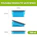 Zanmini Collapsible Lunch Box, Silicone Food Storage Containers Eco Lunch Bento Box BPA-Free with Fork Spoon for Adults, Kids - Dishwasher Freezer Microwave Safe