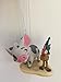 Disney Moana Pua And Heihei Pet Pig And Rooster Holiday Christmas Tree Ornament PVC Figure 2