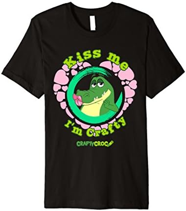 Crafty Croc: Kiss Me I'm Crafty - Valentine's Day Shirt