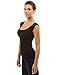 PattyBoutik Women Scoop Neck Ruched Tank Top (Black Medium)