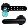 LVSOMT Keyless Entry Deadbolt Lock, Electronic Door Lock with Handle, Fingerprint & Code Smart Lock, Touchscreen Keypad…