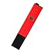 Digital PH Meter, 0.1 PH High Accuracy Water Quality Tester Pen Portable Pocket Size with 0-14 PH Measurement Range for Household Drinking Water, Aquariums, Swimming Spas(Red)