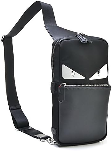 Amazon Fendi フェンディ バッグ メンズ Metal Bugs ショルダーバッグ ブラック 7vz033 ft F0gxn 並行輸入品 ショルダーバッグ