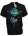 SODAtees DJ Yoda @ turntables Club Men's T-Shirt headphones Star Wars Music Green Shades - Black - X-Large