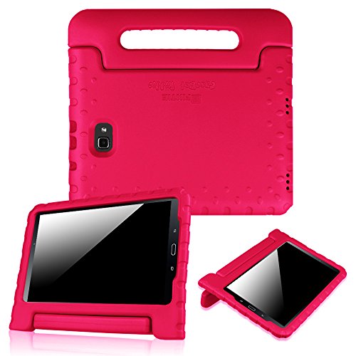 Fintie Samsung Galaxy Tab A 10.1 Case - Light Weight Shock Proof Convertible Handle Stand Kids Friendly Cover for Samsung Galaxy Tab A 10.1 Inch ( NO S Pen Version SM-T580/T585/T587 ) Tablet, Magenta